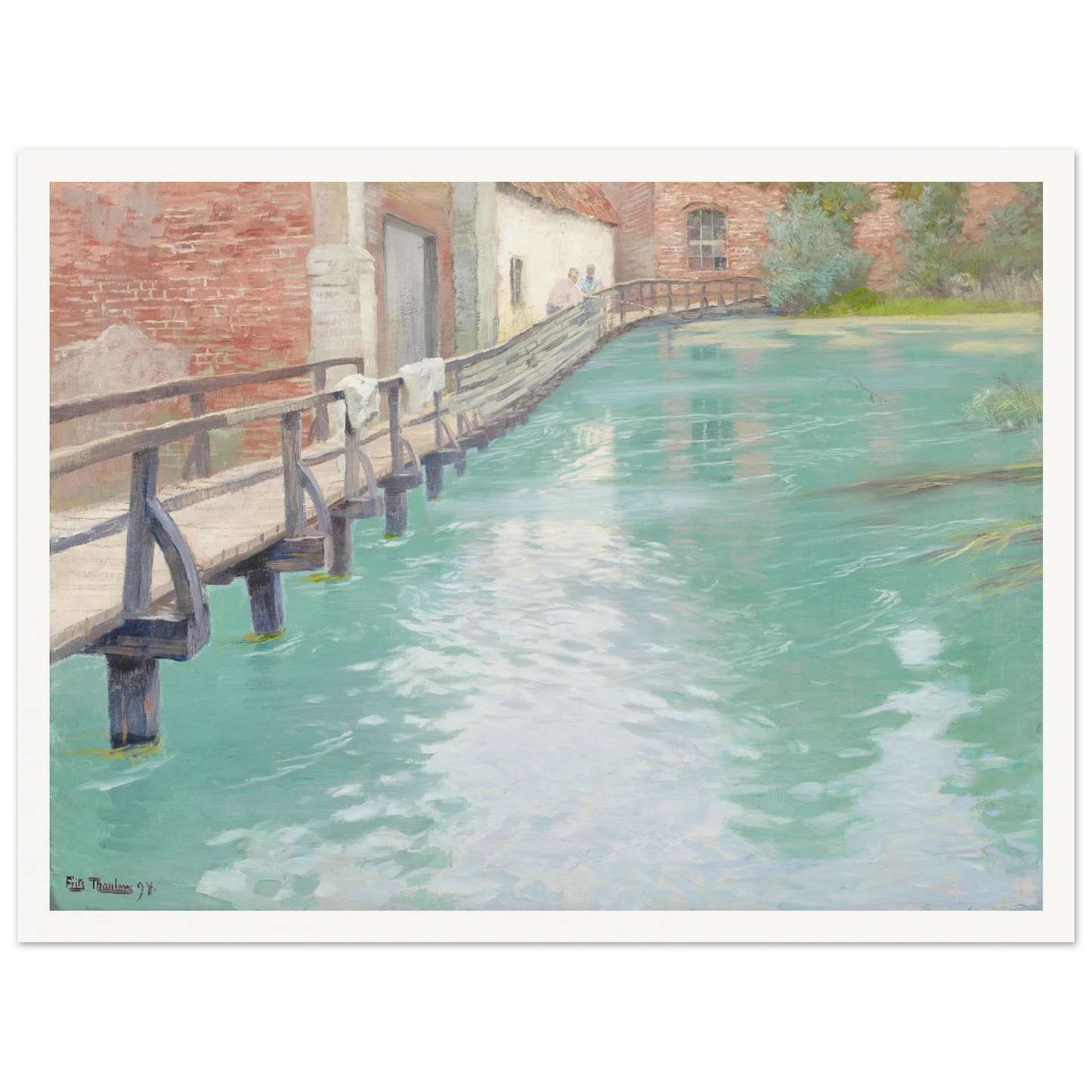 The Mills at Montreuil-sur-Mer, Normandy (1891) Art Print | Frits Thaulow - Framed Poster - 30x40 cm / 12x16″ - Black frame