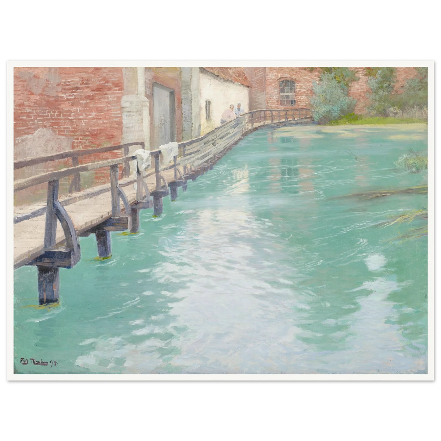 The Mills at Montreuil-sur-Mer, Normandy (1891) Art Print | Frits Thaulow - Framed Poster - 30x40 cm / 12x16″ - Black frame