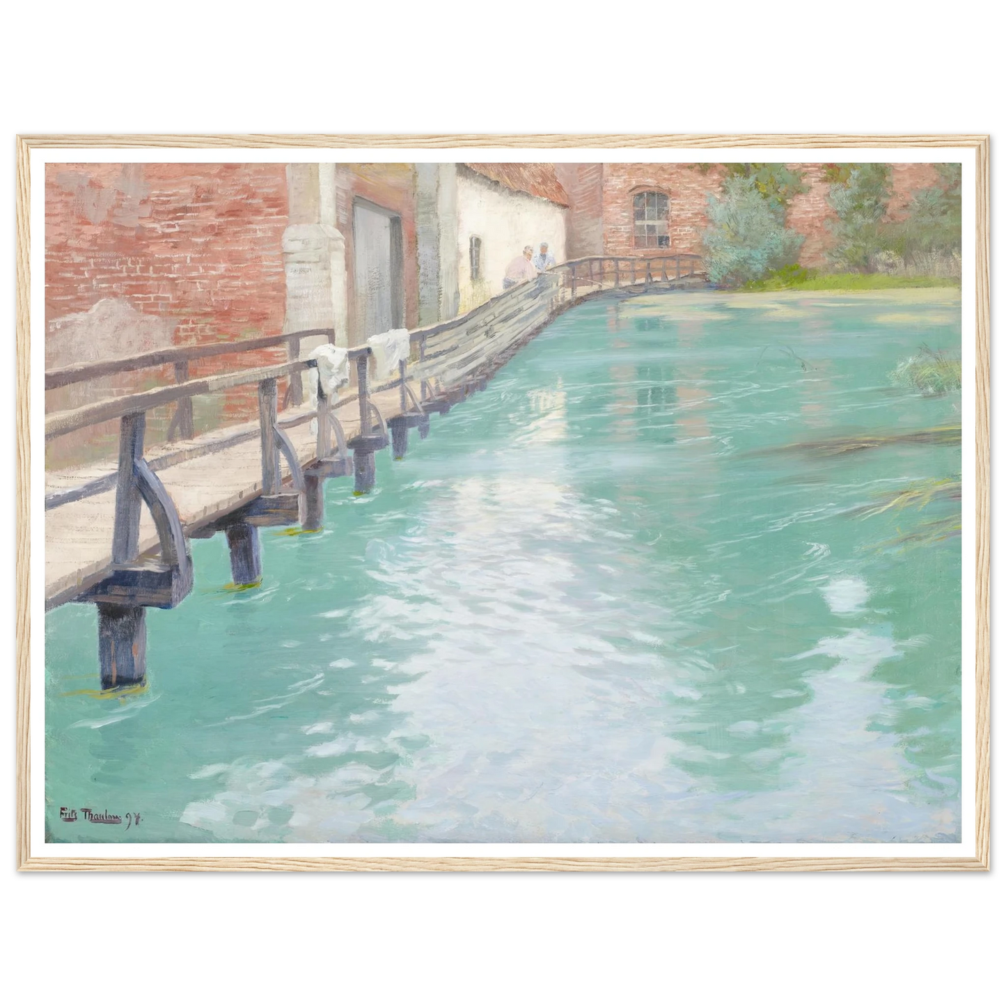 The Mills at Montreuil-sur-Mer, Normandy (1891) Art Print | Frits Thaulow - Framed Poster - 30x40 cm / 12x16″ - Black frame