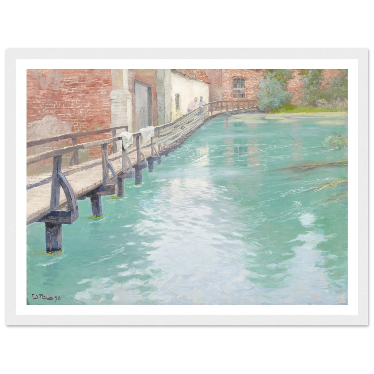 The Mills at Montreuil-sur-Mer, Normandy (1891) Art Print | Frits Thaulow - Framed Poster - 30x40 cm / 12x16″ - Black frame