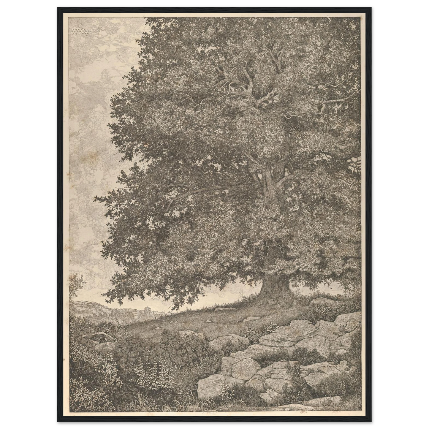 The Monarch (1909-1925) Art Print | Ernest Haskell - Framed Poster - 30x40 cm / 12x16″ - Black frame