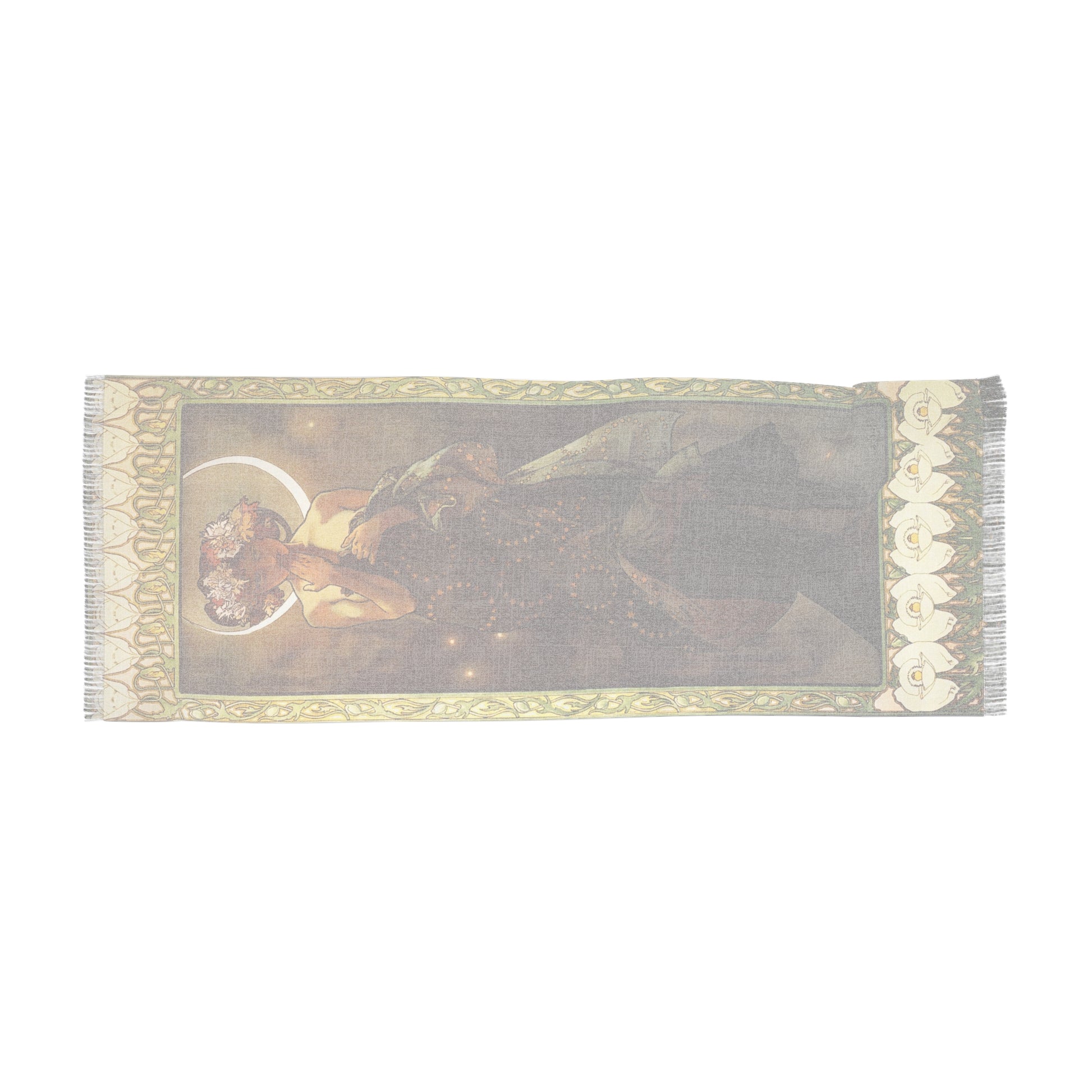 The Moon | Alphonse Mucha Scarf – Art Nouveau Scarf - - 27" × 71'' - 