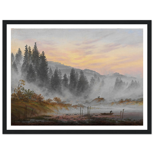 The Morning Art Print | Caspar David Friedrich - Framed Poster - 30x40 cm / 12x16″ - Black frame