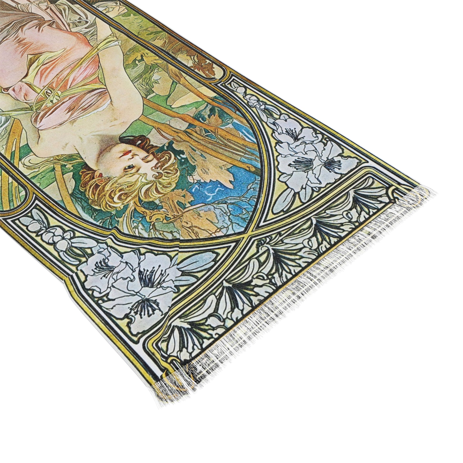 The Morning Awakening | Alphonse Mucha Scarf – Art Nouveau Scarf - - 27" × 71'' - 