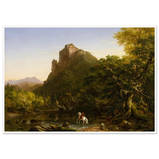 The Mountain Ford (1846) Art Print | Thomas Cole - Framed Poster - 30x40 cm / 12x16″ - Black frame