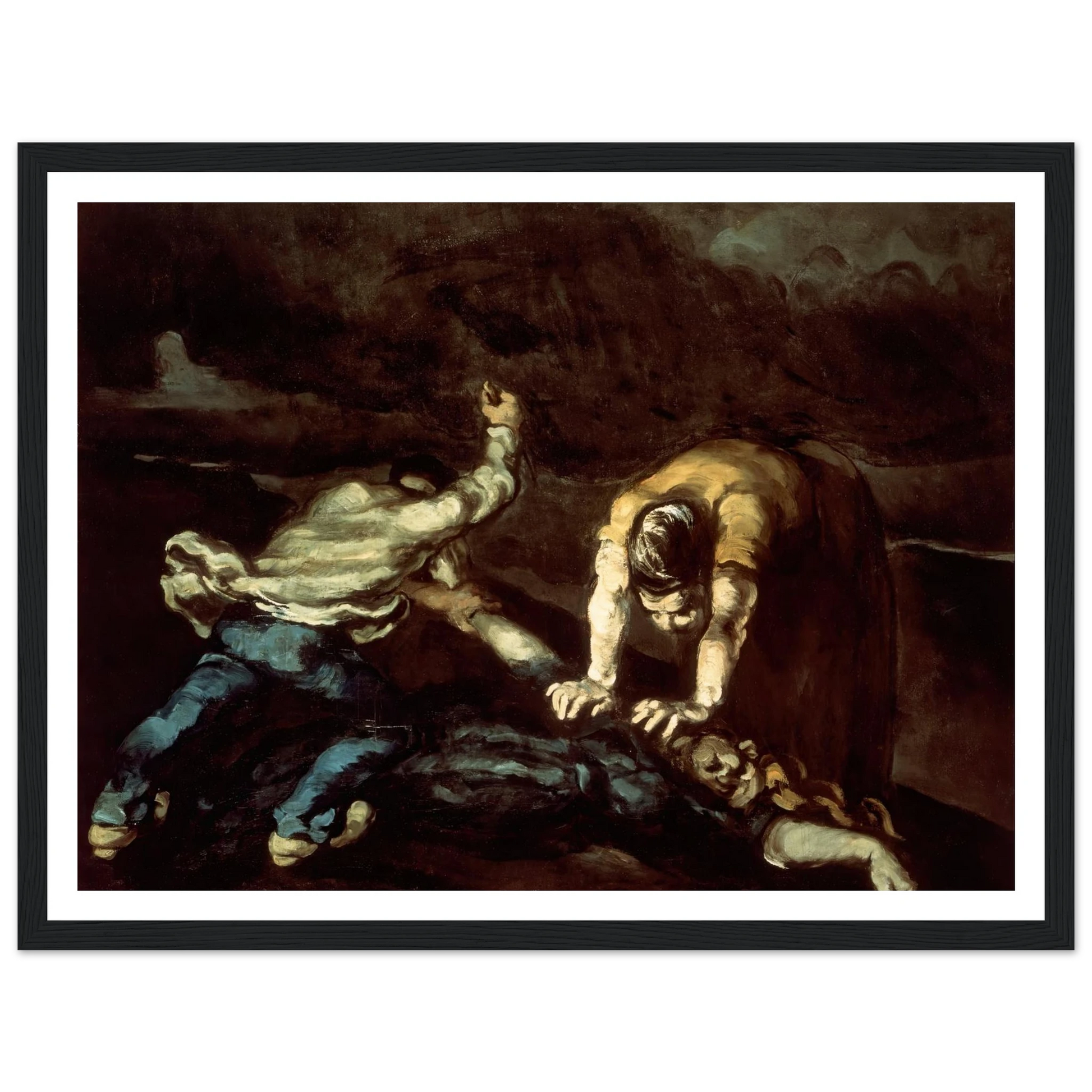 The Murder Art Print | Paul Cezanne - Framed Poster - 30x40 cm / 12x16″ - Black frame