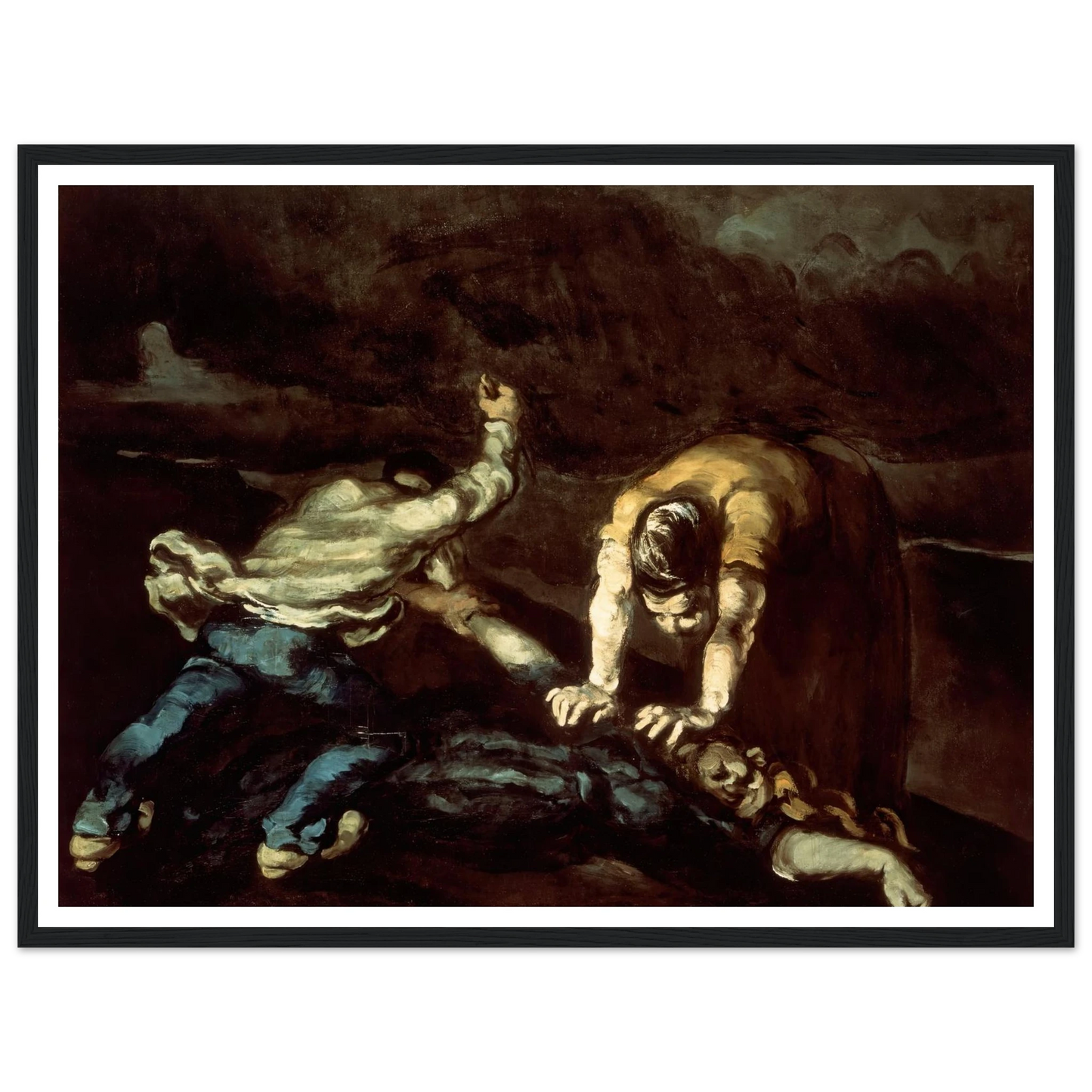 The Murder Art Print | Paul Cezanne - Framed Poster - 30x40 cm / 12x16″ - Black frame