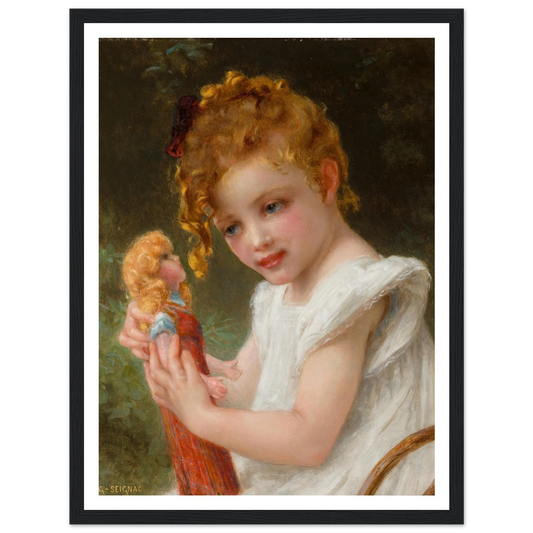 The new doll Art Print | Guillaume Seignac - Framed Poster - 30x40 cm / 12x16″ - Black frame