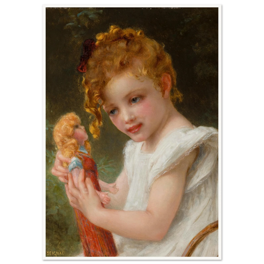 The new doll Art Print | Guillaume Seignac - Framed Poster - 30x40 cm / 12x16″ - Black frame