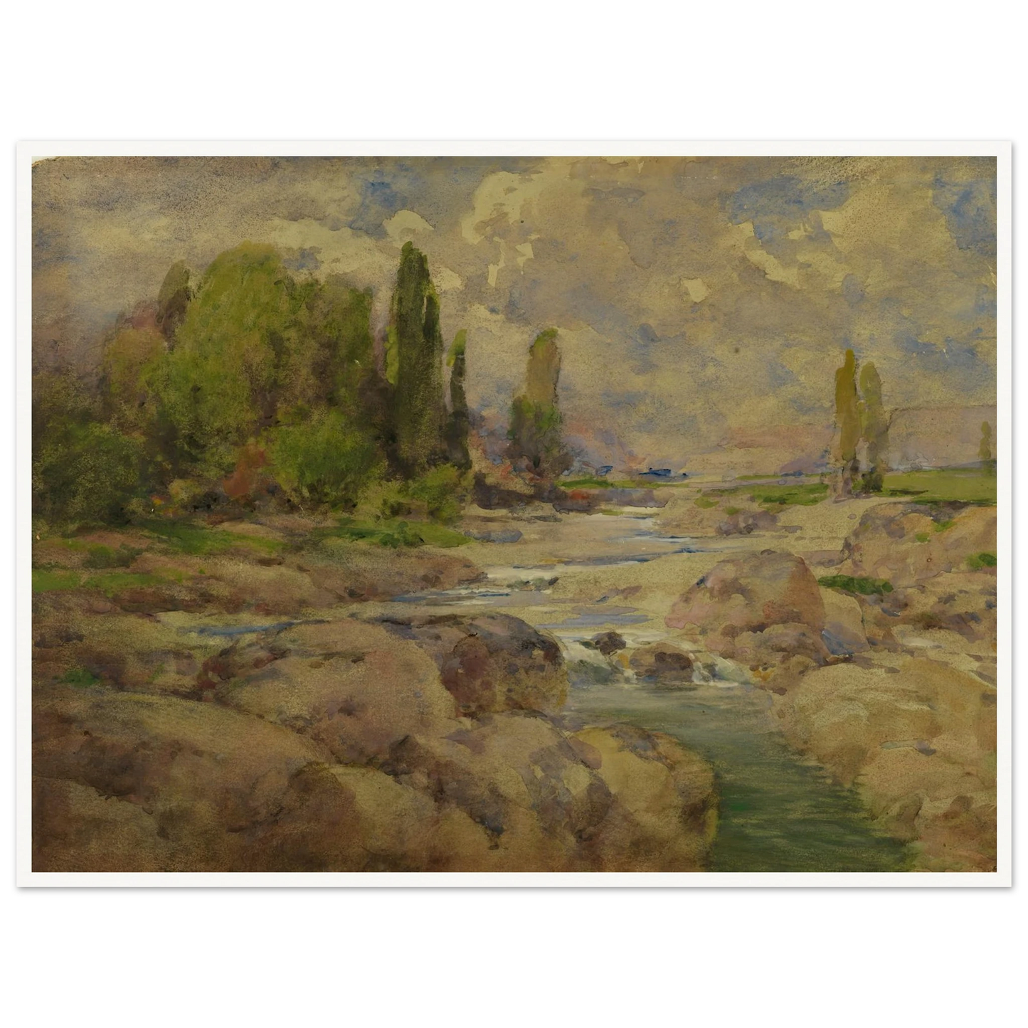 The Normal Rock Creek (1910) Art Print | William Henry Holmes - Framed Poster - 30x40 cm / 12x16″ - Black frame