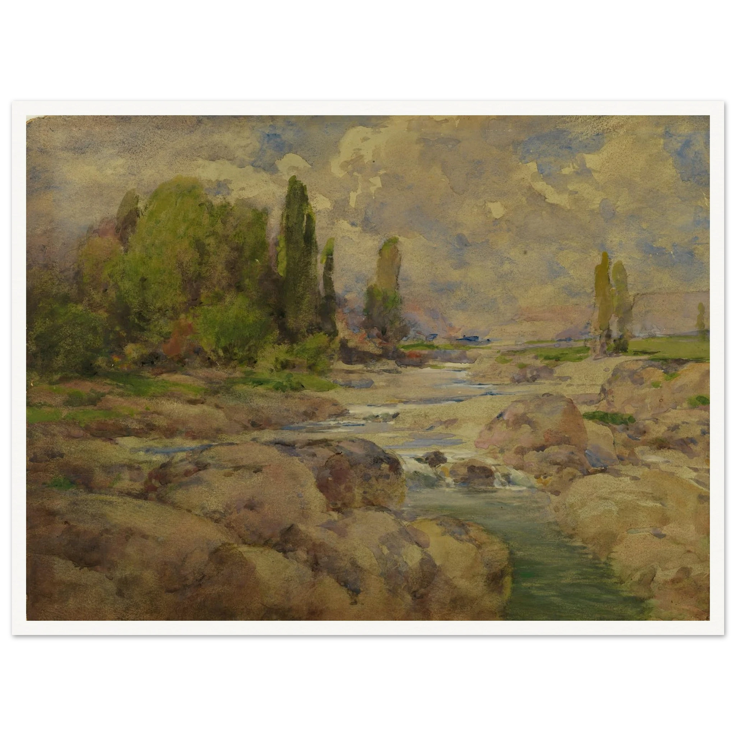 The Normal Rock Creek (1910) Art Print | William Henry Holmes - Framed Poster - 30x40 cm / 12x16″ - Black frame