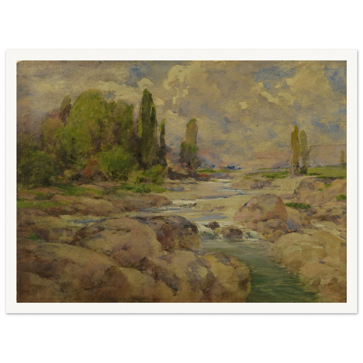 The Normal Rock Creek (1910) Art Print | William Henry Holmes - Framed Poster - 30x40 cm / 12x16″ - Black frame