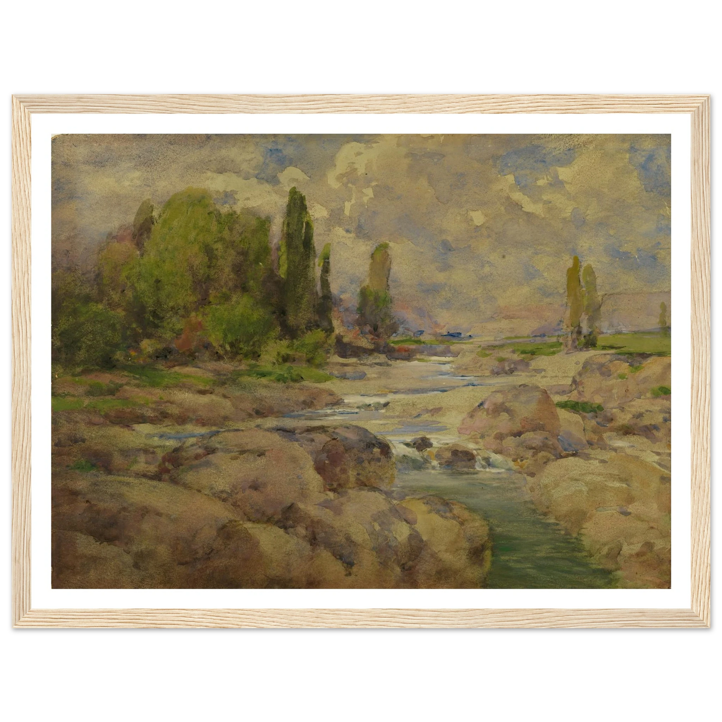 The Normal Rock Creek (1910) Art Print | William Henry Holmes - Framed Poster - 30x40 cm / 12x16″ - Black frame