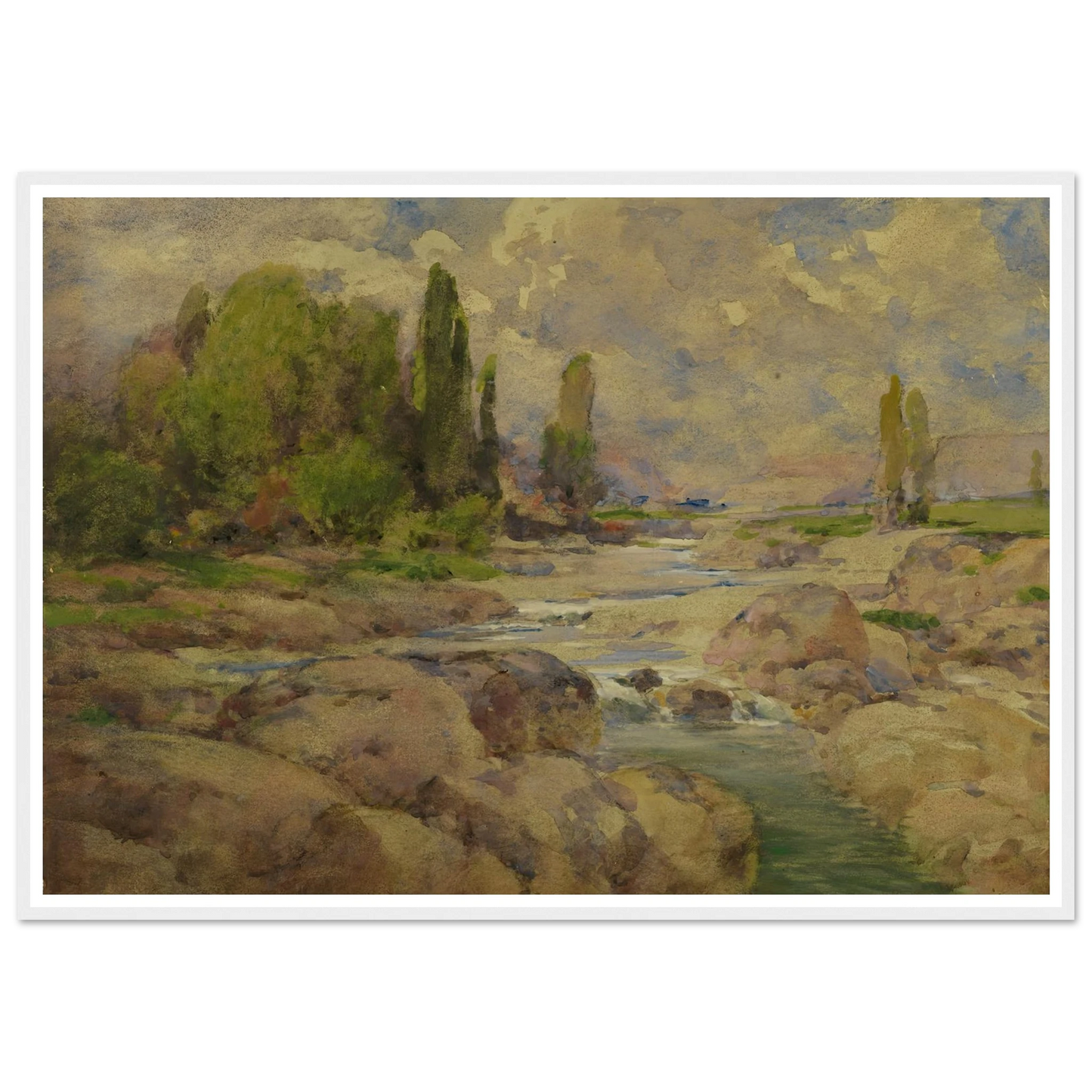 The Normal Rock Creek (1910) Art Print | William Henry Holmes - Framed Poster - 30x40 cm / 12x16″ - Black frame