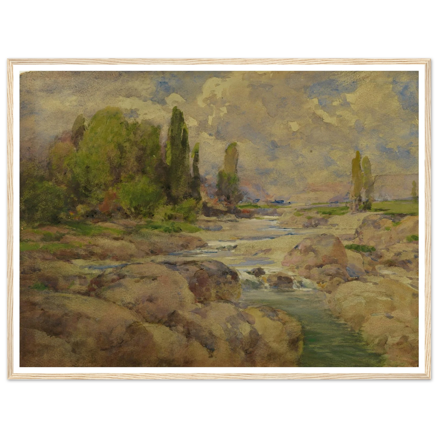 The Normal Rock Creek (1910) Art Print | William Henry Holmes - Framed Poster - 30x40 cm / 12x16″ - Black frame
