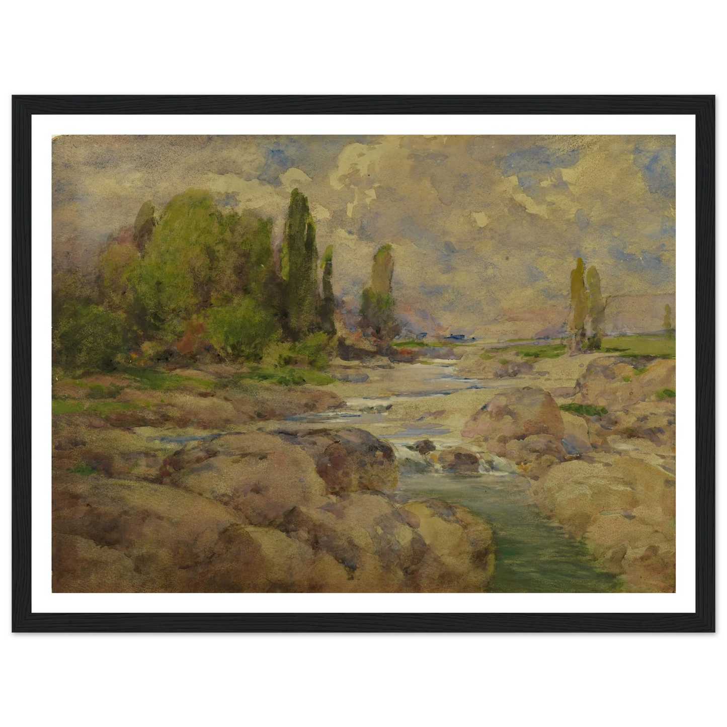 The Normal Rock Creek (1910) Art Print | William Henry Holmes - Framed Poster - 30x40 cm / 12x16″ - Black frame