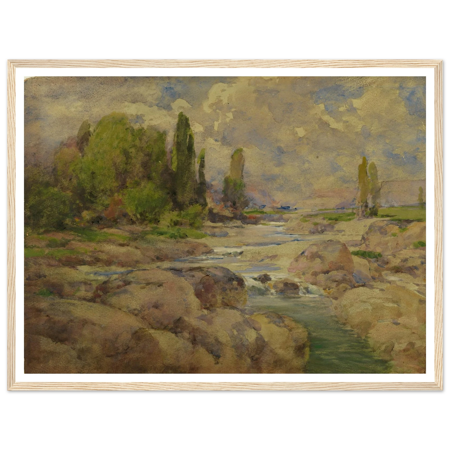 The Normal Rock Creek (1910) Art Print | William Henry Holmes - Framed Poster - 30x40 cm / 12x16″ - Black frame