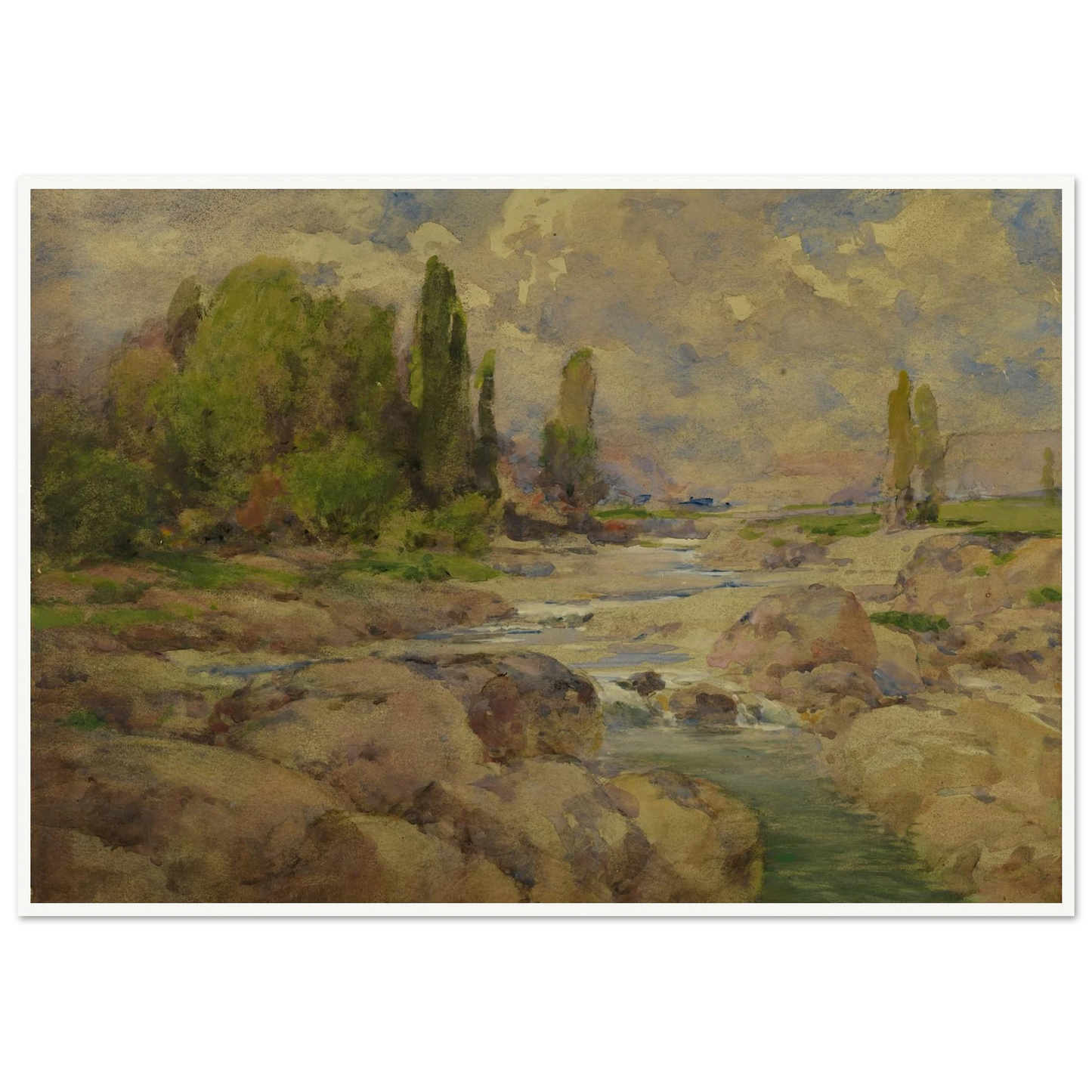 The Normal Rock Creek (1910) Art Print | William Henry Holmes - Framed Poster - 30x40 cm / 12x16″ - Black frame