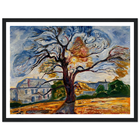 The Oak (1906) Art Print | Edvard Munch - Framed Poster - 30x40 cm / 12x16″ - Black frame
