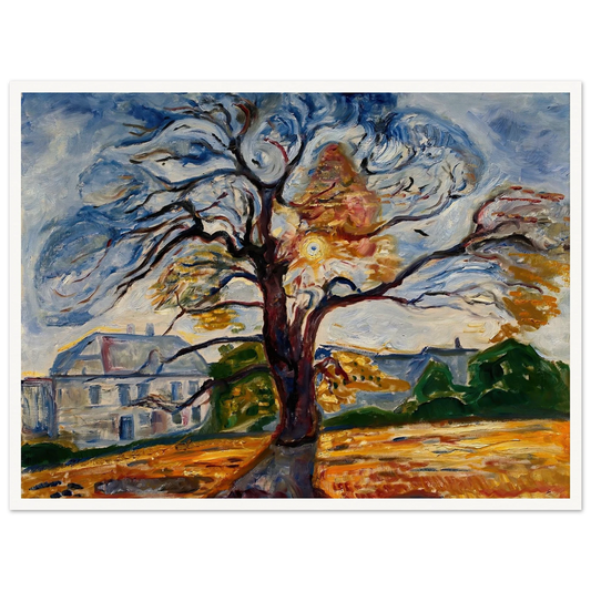The Oak (1906) Art Print | Edvard Munch - Framed Poster - 30x40 cm / 12x16″ - Black frame