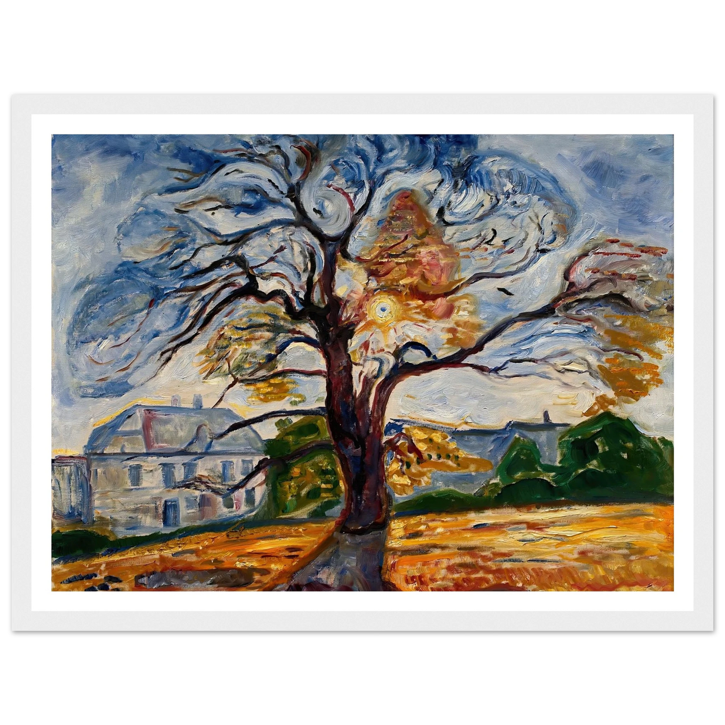 The Oak (1906) Art Print | Edvard Munch - Framed Poster - 30x40 cm / 12x16″ - Black frame
