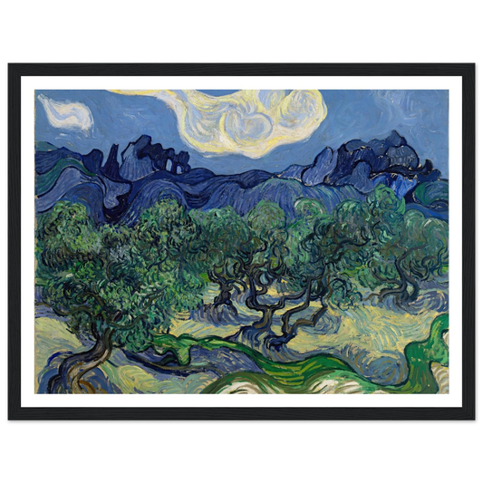 The Olive Trees (1889) Art Print | Vincent van Gogh - Framed Poster - 30x40 cm / 12x16″ - Black frame