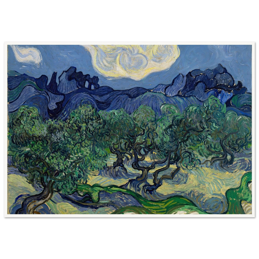 The Olive Trees (1889) Art Print | Vincent van Gogh - Framed Poster - 30x40 cm / 12x16″ - Black frame
