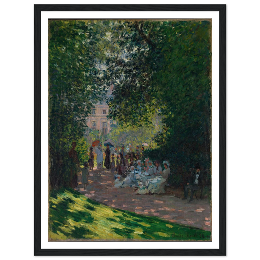 The Parc Monceau (1878) Art Print | Claude Monet - Framed Poster - 30x40 cm / 12x16″ - Black frame