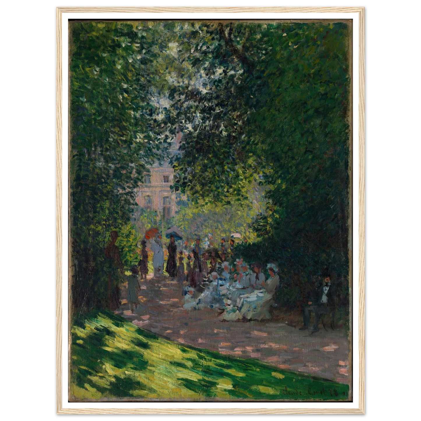 The Parc Monceau (1878) Art Print | Claude Monet - Framed Poster - 30x40 cm / 12x16″ - Black frame