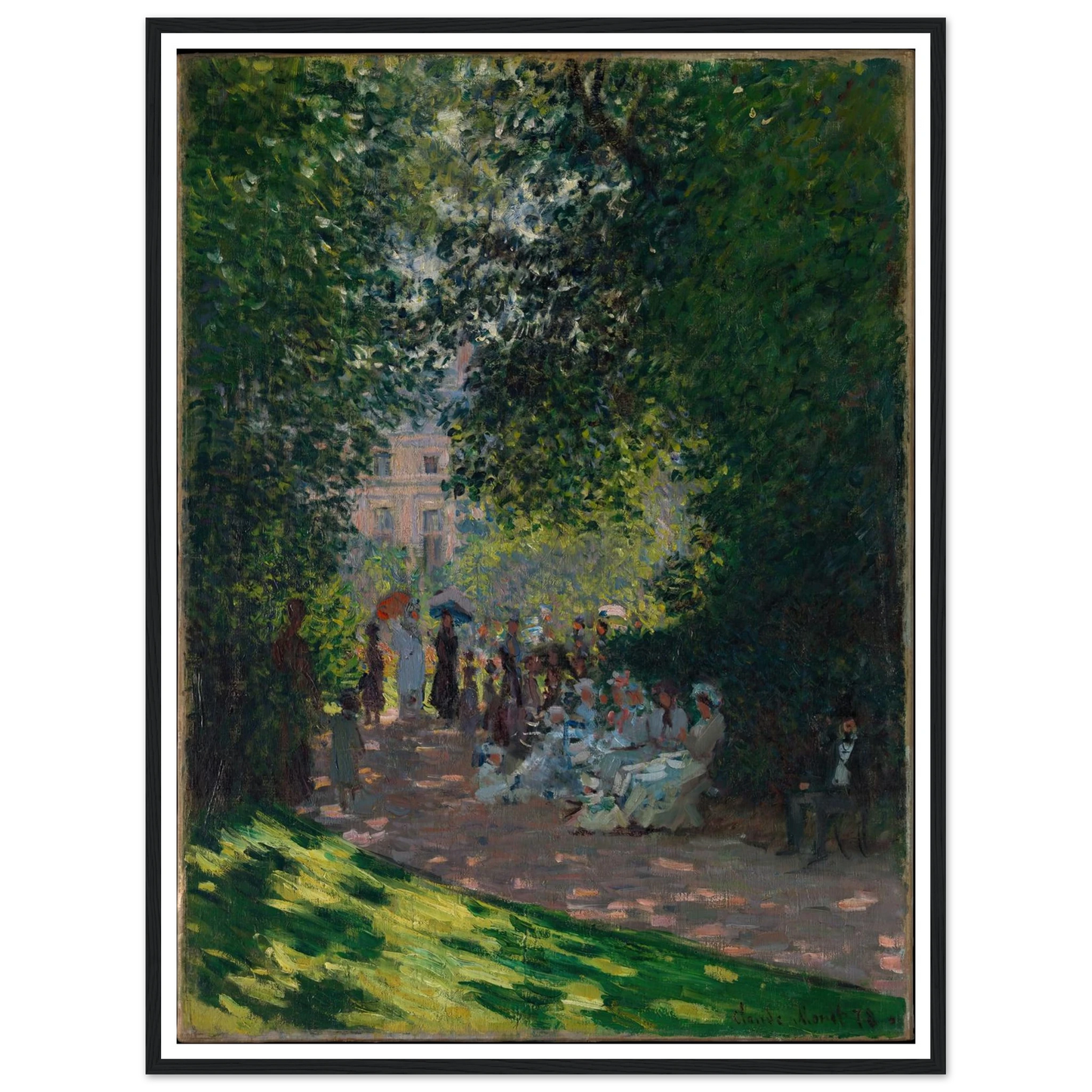 The Parc Monceau (1878) Art Print | Claude Monet - Framed Poster - 30x40 cm / 12x16″ - Black frame