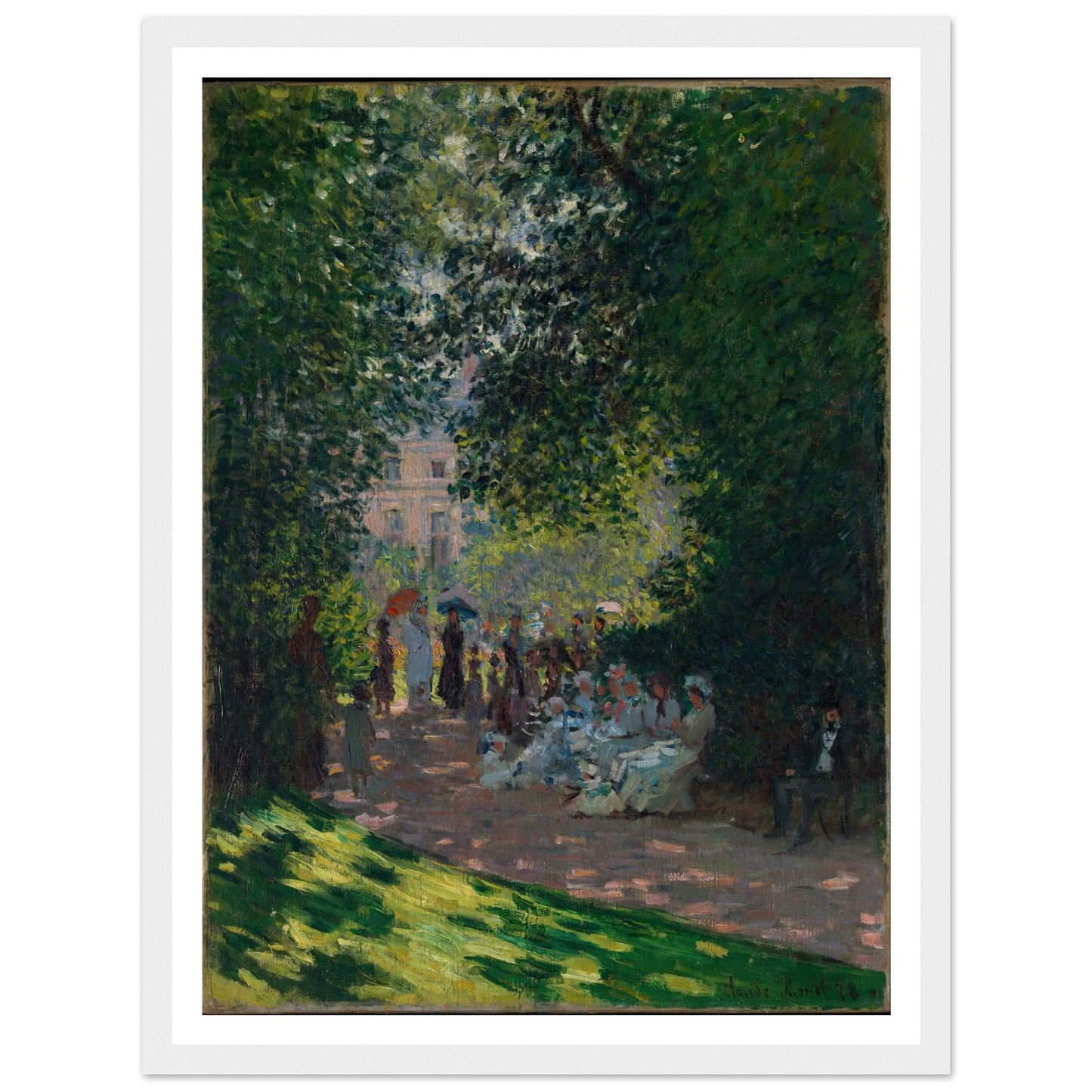 The Parc Monceau (1878) Art Print | Claude Monet - Framed Poster - 30x40 cm / 12x16″ - Black frame