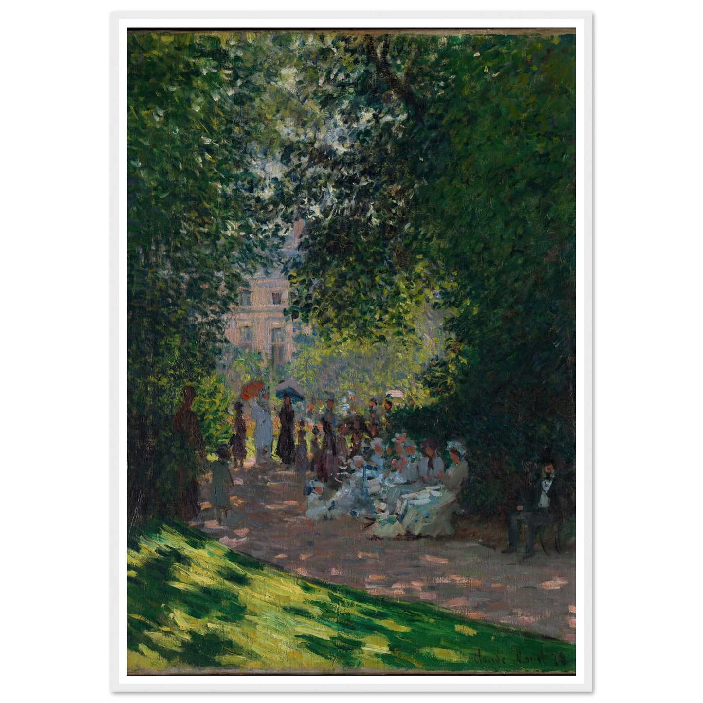 The Parc Monceau (1878) Art Print | Claude Monet - Framed Poster - 30x40 cm / 12x16″ - Black frame