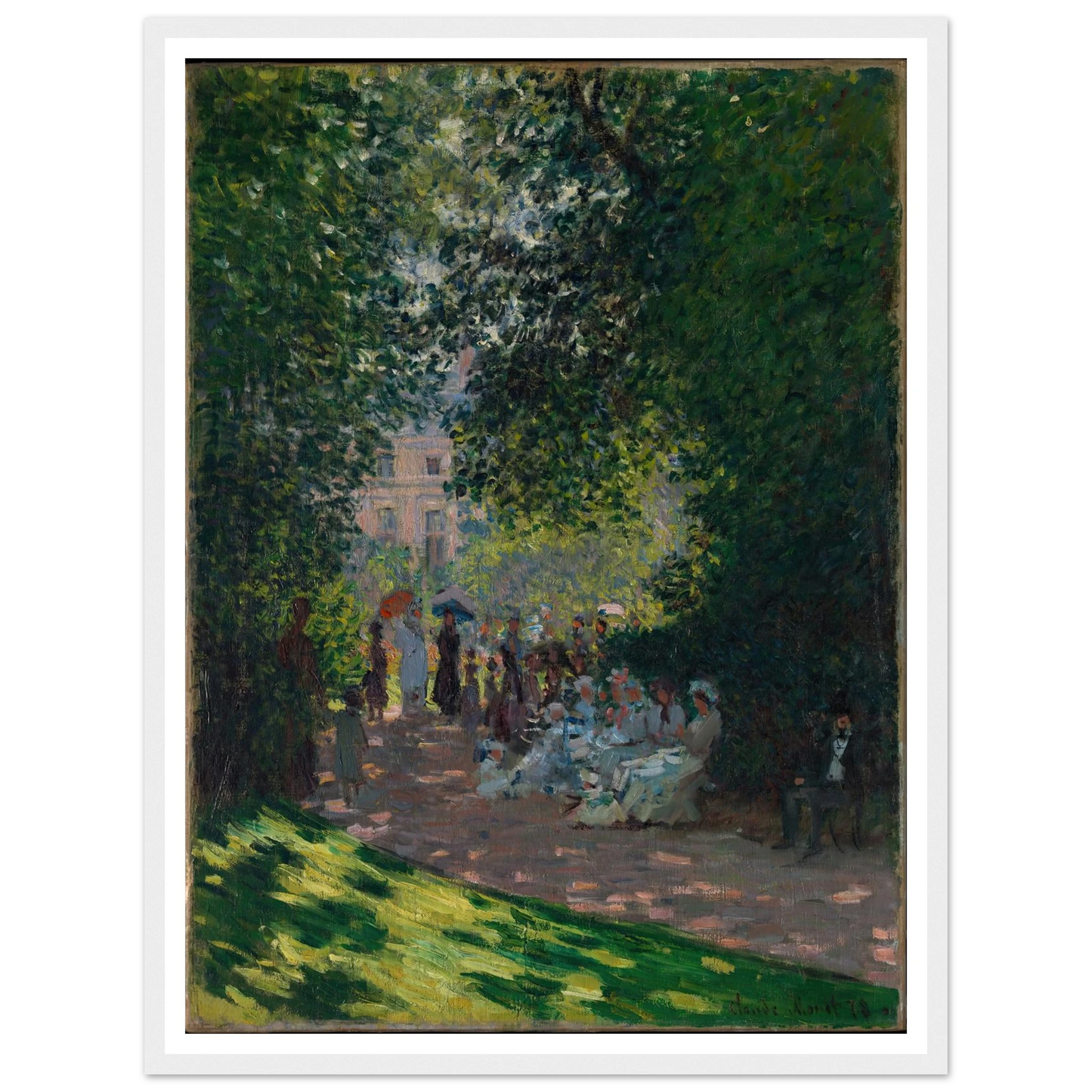 The Parc Monceau (1878) Art Print | Claude Monet - Framed Poster - 30x40 cm / 12x16″ - Black frame