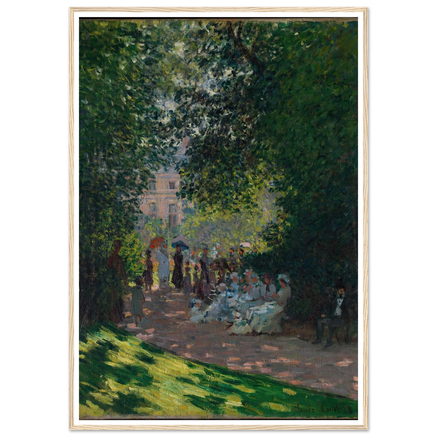 The Parc Monceau (1878) Art Print | Claude Monet - Framed Poster - 30x40 cm / 12x16″ - Black frame