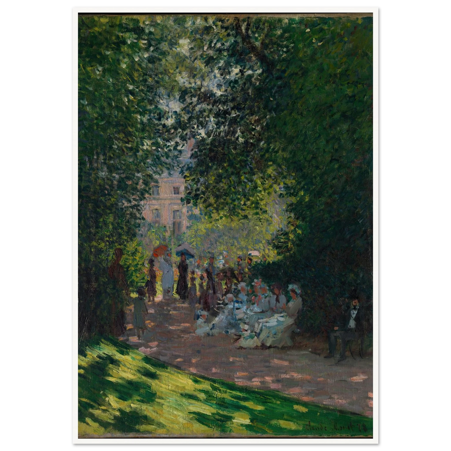 The Parc Monceau (1878) Art Print | Claude Monet - Framed Poster - 30x40 cm / 12x16″ - Black frame