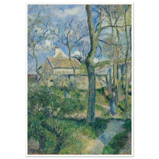 The Path to Les Pouilleux, Pontoise Art Print | Camille Pissarro - Framed Poster - 30x40 cm / 12x16″ - Black frame