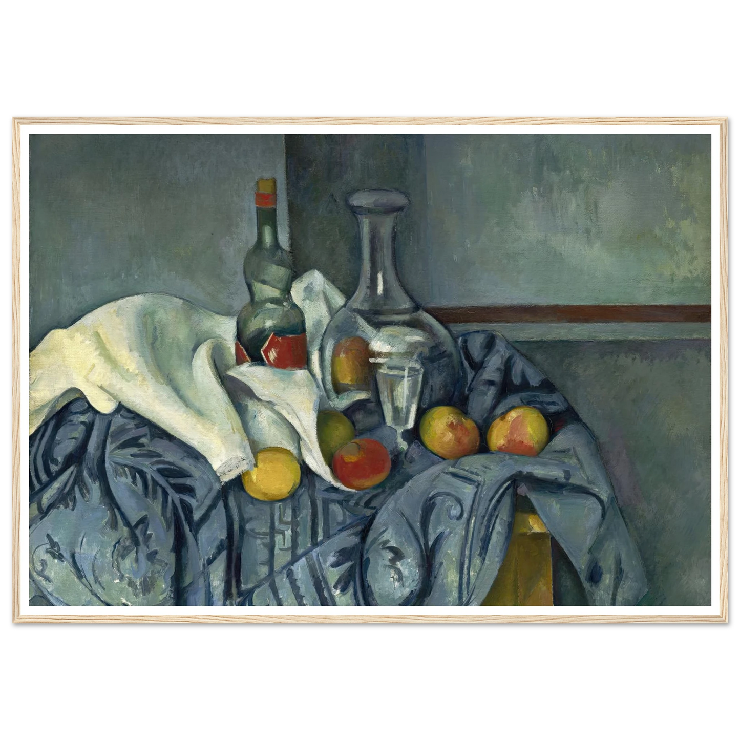The Peppermint Bottle (1893-1895) Art Print | Paul Cezanne - Framed Poster - 30x40 cm / 12x16″ - Black frame