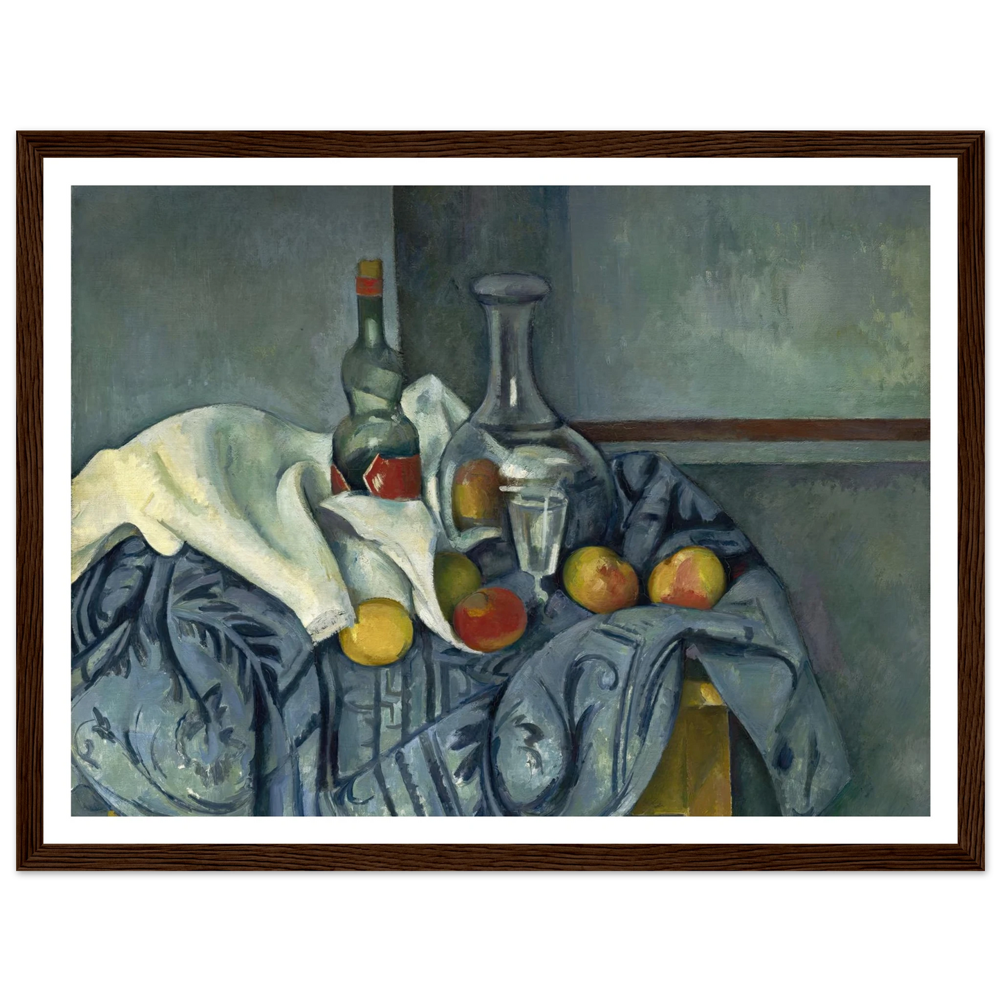 The Peppermint Bottle (1893-1895) Art Print | Paul Cezanne - Framed Poster - 30x40 cm / 12x16″ - Black frame