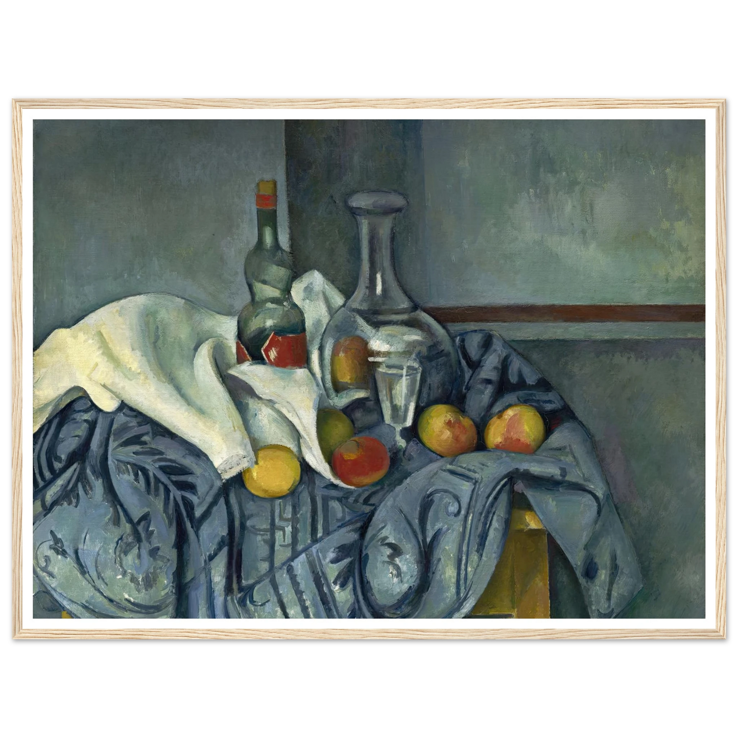 The Peppermint Bottle (1893-1895) Art Print | Paul Cezanne - Framed Poster - 30x40 cm / 12x16″ - Black frame