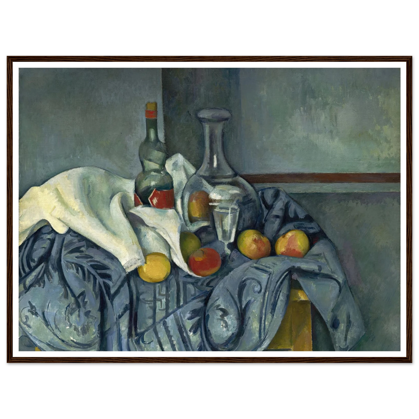 The Peppermint Bottle (1893-1895) Art Print | Paul Cezanne - Framed Poster - 30x40 cm / 12x16″ - Black frame