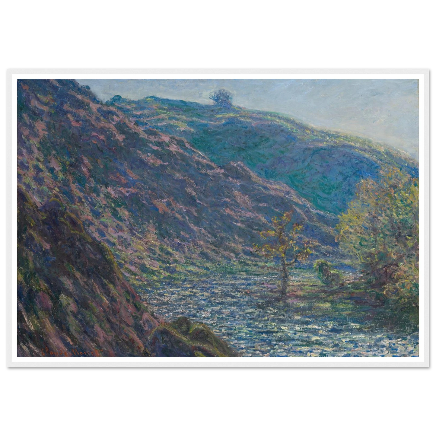 The Petite Creuse River (1889) Art Print | Claude Monet - Framed Poster - 30x40 cm / 12x16″ - Black frame
