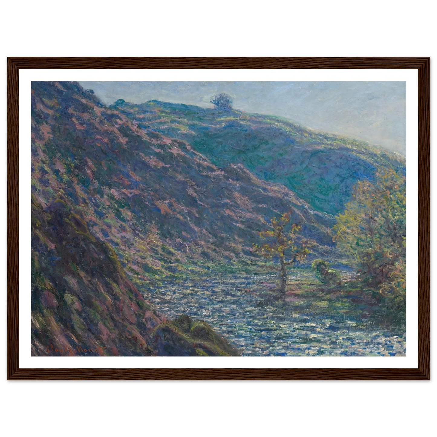 The Petite Creuse River (1889) Art Print | Claude Monet - Framed Poster - 30x40 cm / 12x16″ - Black frame