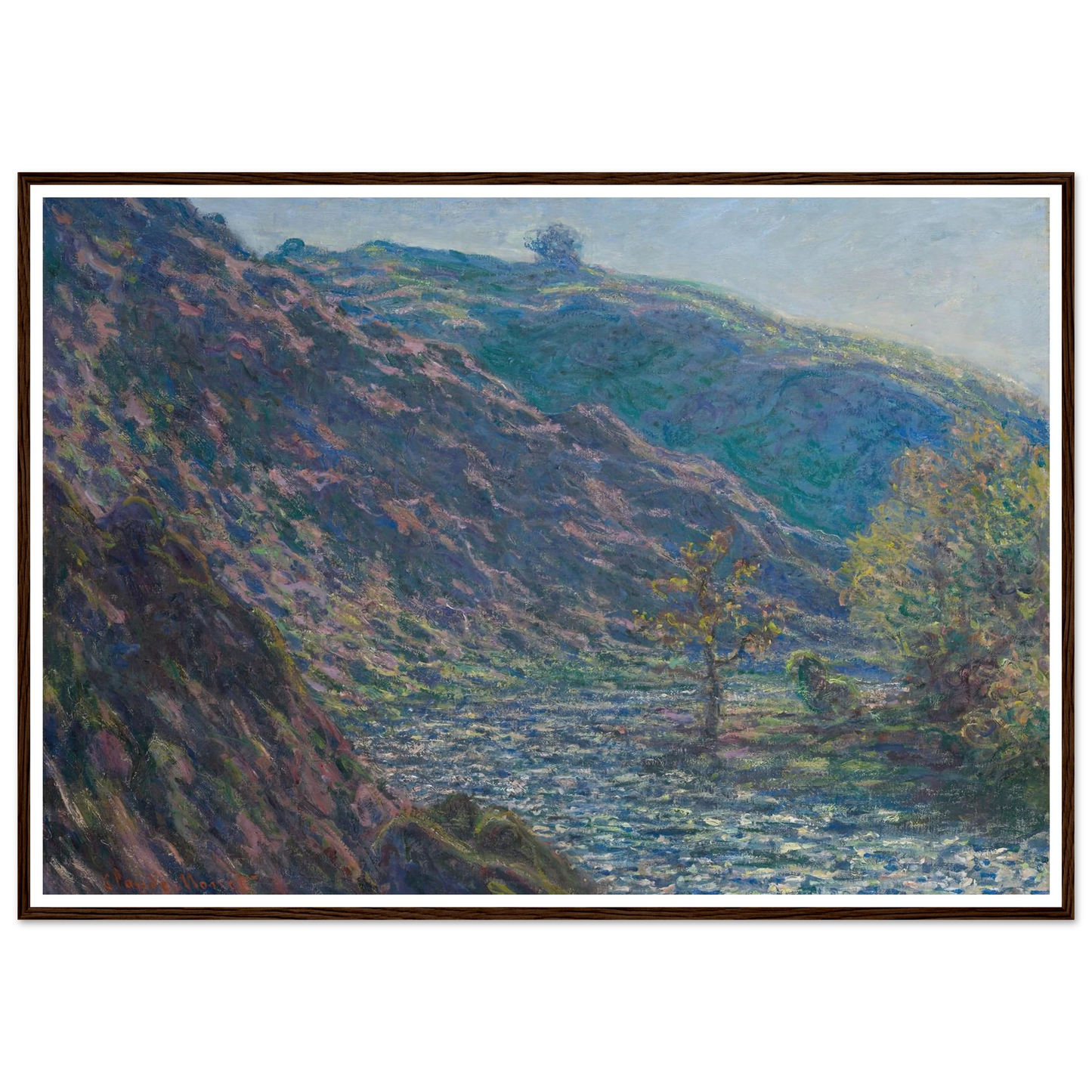 The Petite Creuse River (1889) Art Print | Claude Monet - Framed Poster - 30x40 cm / 12x16″ - Black frame