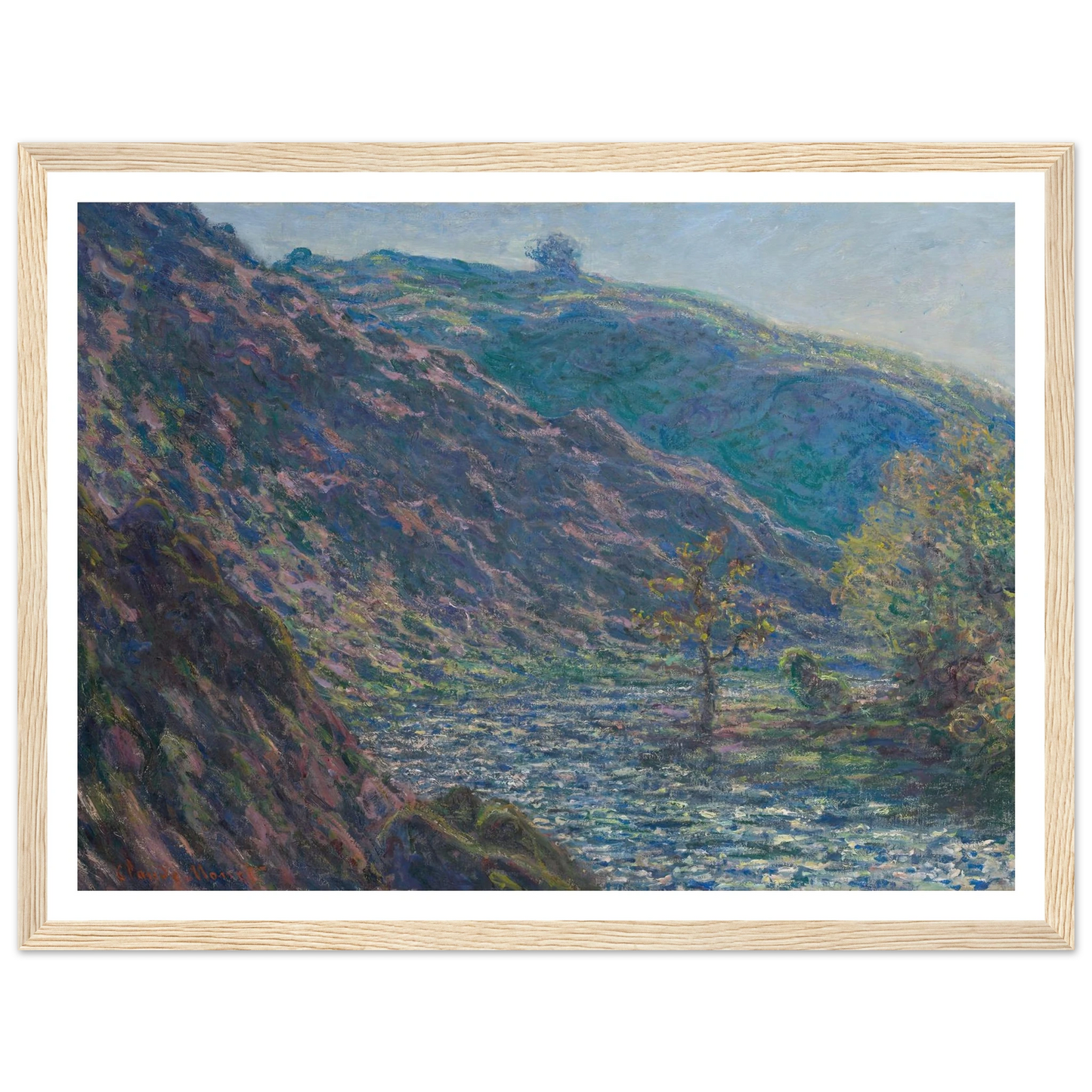The Petite Creuse River (1889) Art Print | Claude Monet - Framed Poster - 30x40 cm / 12x16″ - Black frame