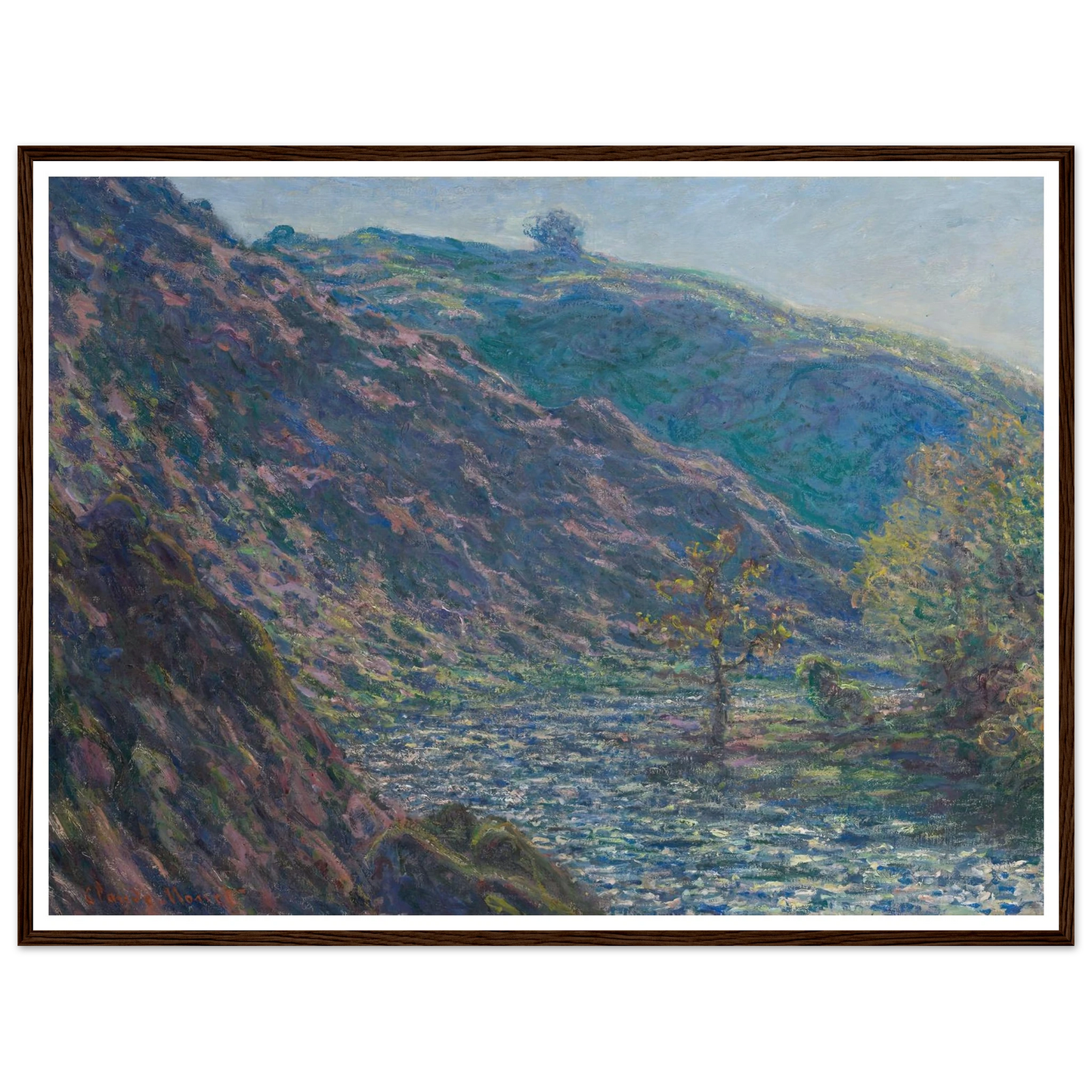 The Petite Creuse River (1889) Art Print | Claude Monet - Framed Poster - 30x40 cm / 12x16″ - Black frame