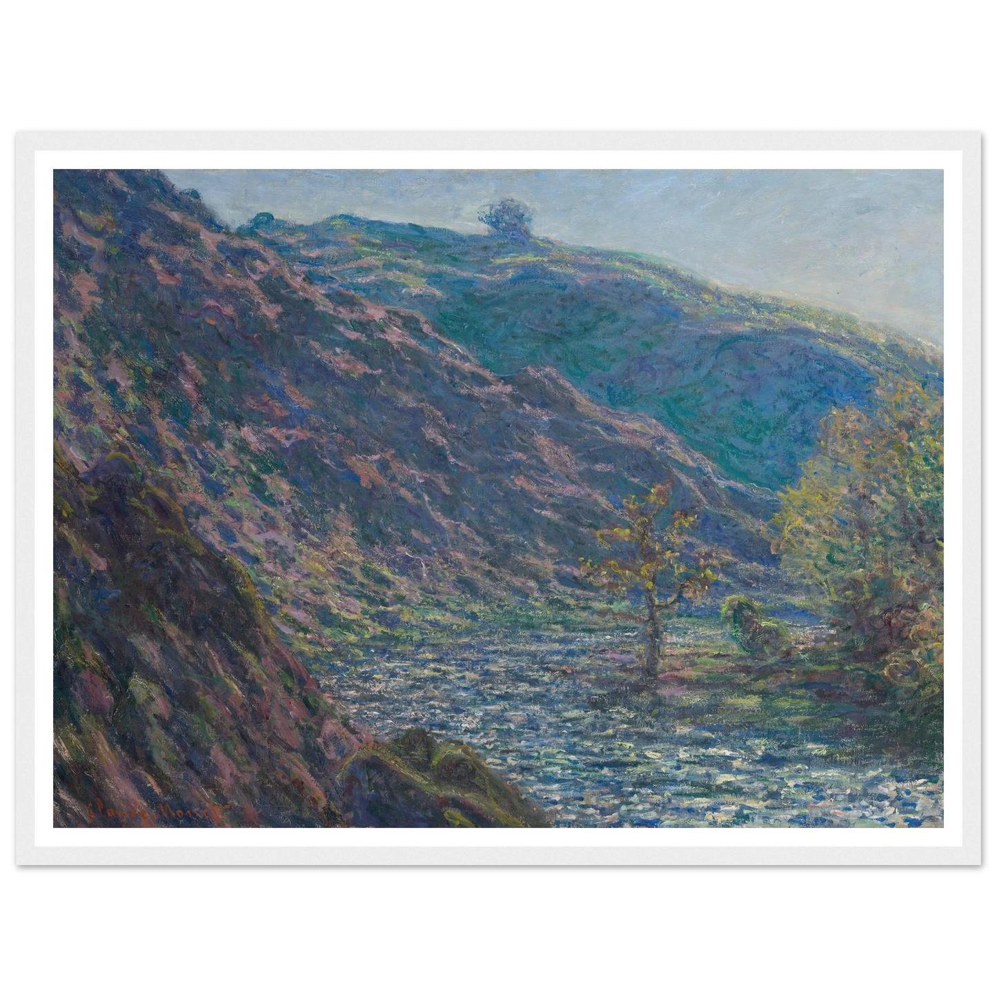 The Petite Creuse River (1889) Art Print | Claude Monet - Framed Poster - 30x40 cm / 12x16″ - Black frame