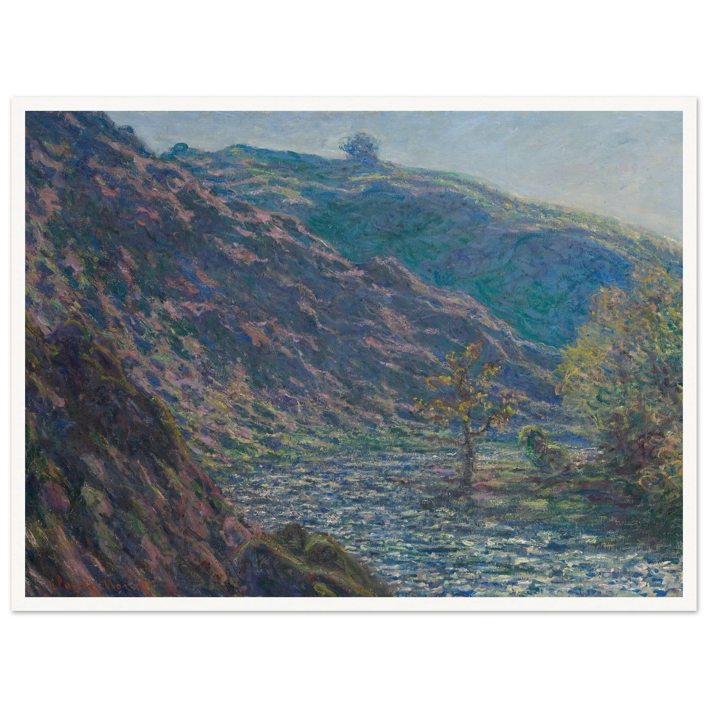 The Petite Creuse River (1889) Art Print | Claude Monet - Framed Poster - 30x40 cm / 12x16″ - Black frame