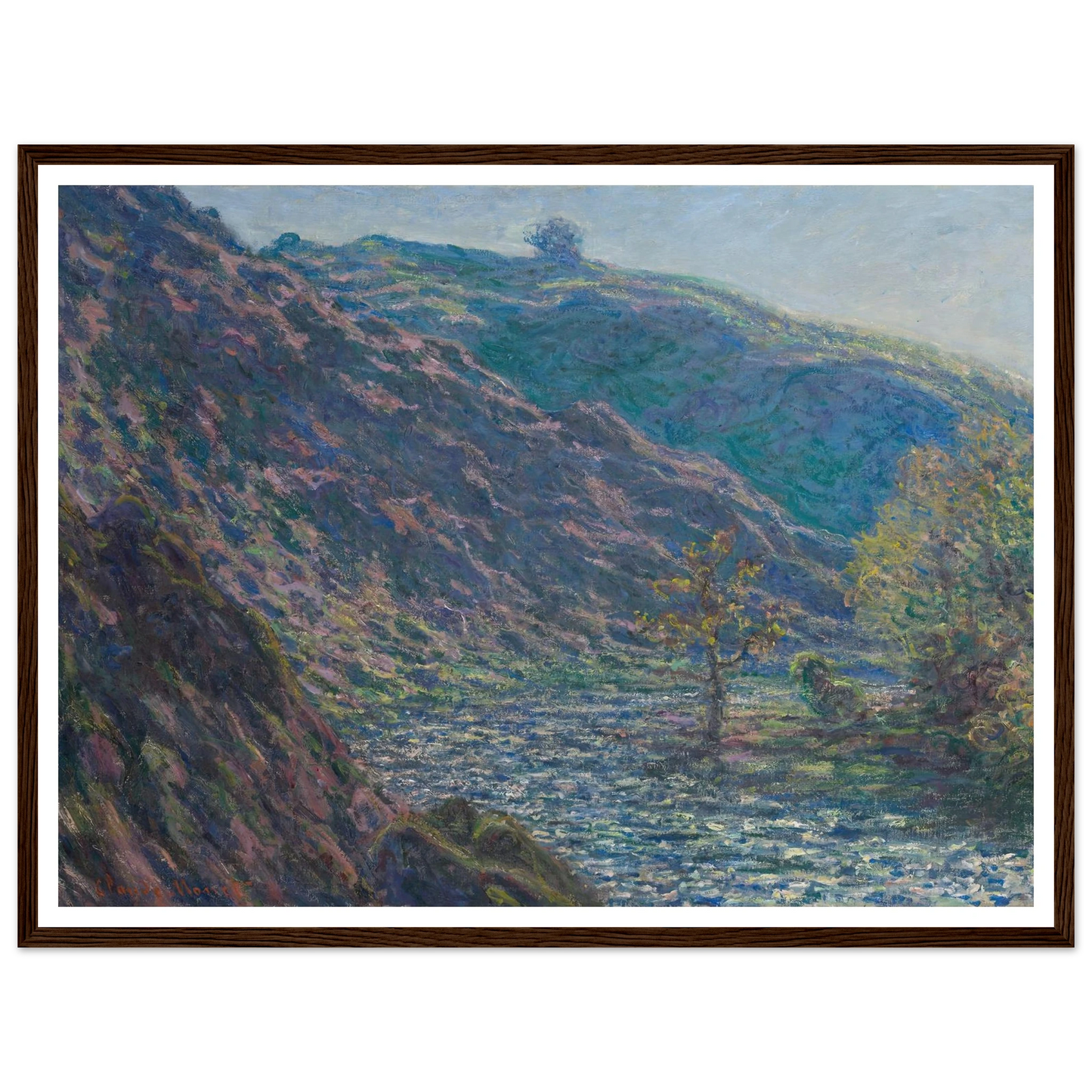 The Petite Creuse River (1889) Art Print | Claude Monet - Framed Poster - 30x40 cm / 12x16″ - Black frame
