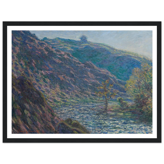 The Petite Creuse River (1889) Art Print | Claude Monet - Framed Poster - 30x40 cm / 12x16″ - Black frame