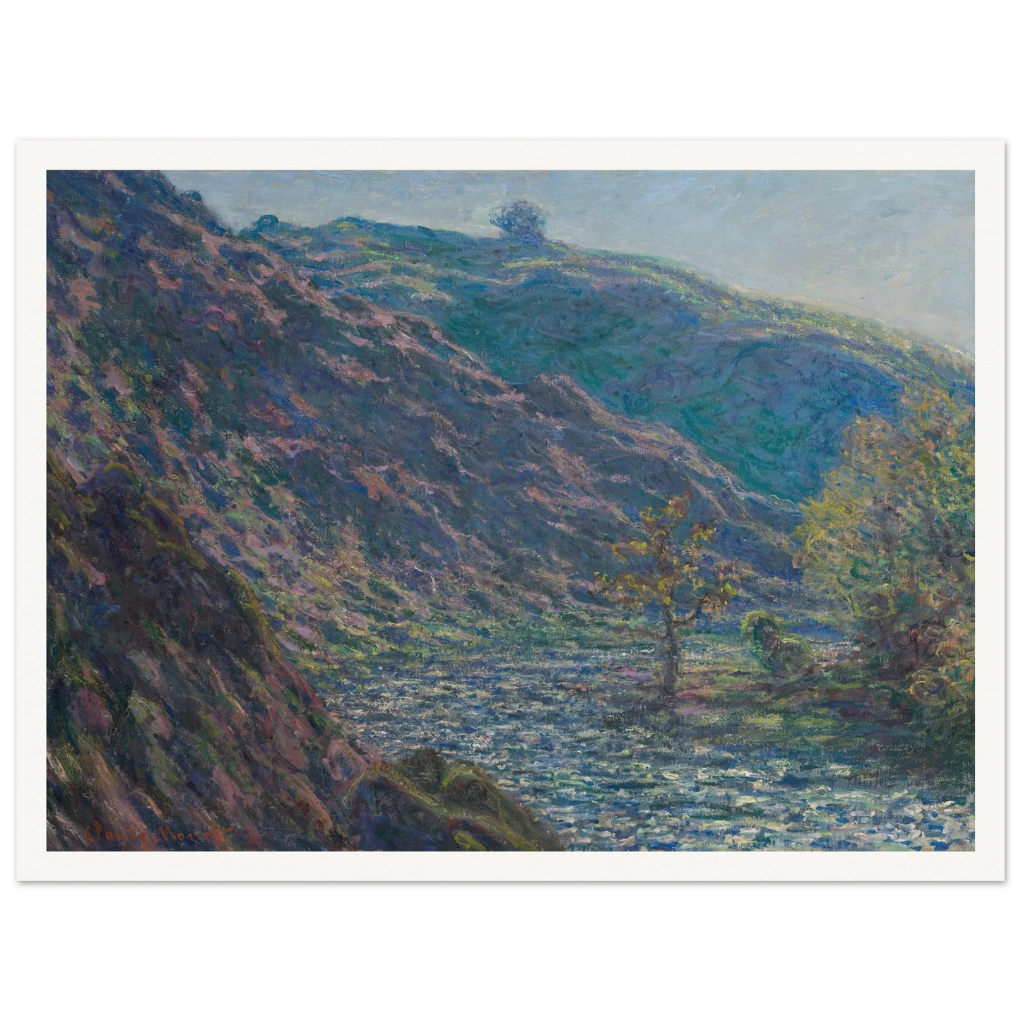 The Petite Creuse River (1889) Art Print | Claude Monet - Framed Poster - 30x40 cm / 12x16″ - Black frame